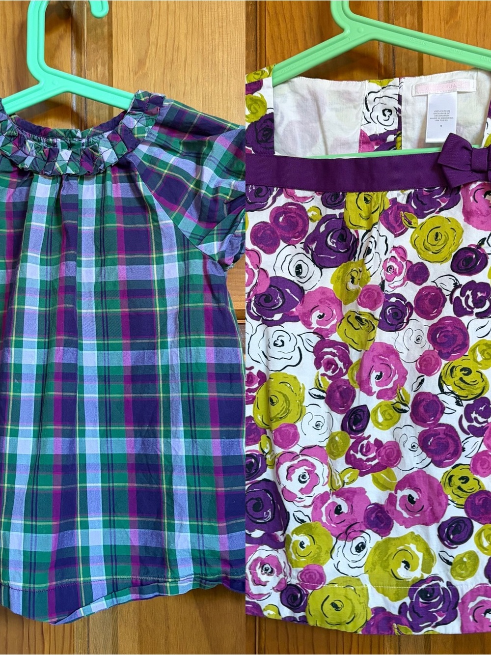 Bundle of 2 Janie and Jack Short Sleeve Blouses Girls 5T